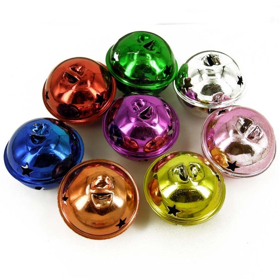  50 Pieces Assorted Colors Jingle Bells Metal Round Bells Craft  Bells Small Bells Colored Christmas Bells for Christmas Wind Chimes Jewelry  Ornaments Holiday Home Party Decoration : Arts, Crafts & Sewing