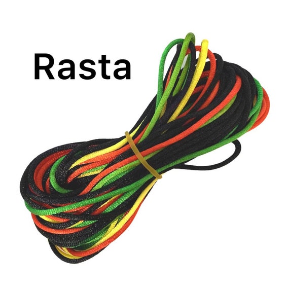 Satin Rattail Cord, Nylon Thread, Jewellery, Knotting, Macrame, Shamballa,  Kumihimo Braiding, Crafts , Rasta or Pastel 2mm 
