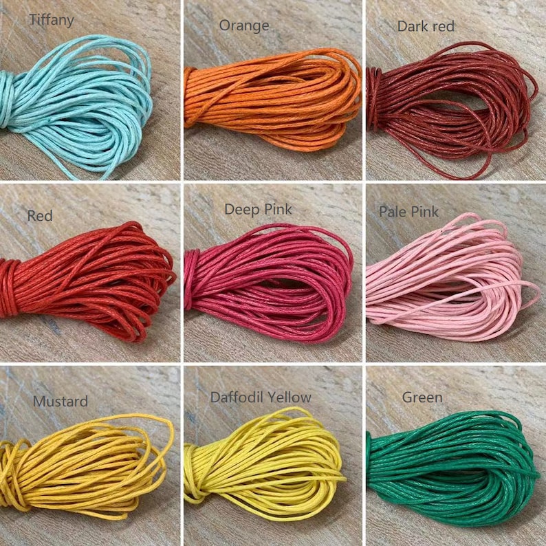 Waxed Cotton Jewellery Cord Thonging for Necklace Bracelet Etsy UK