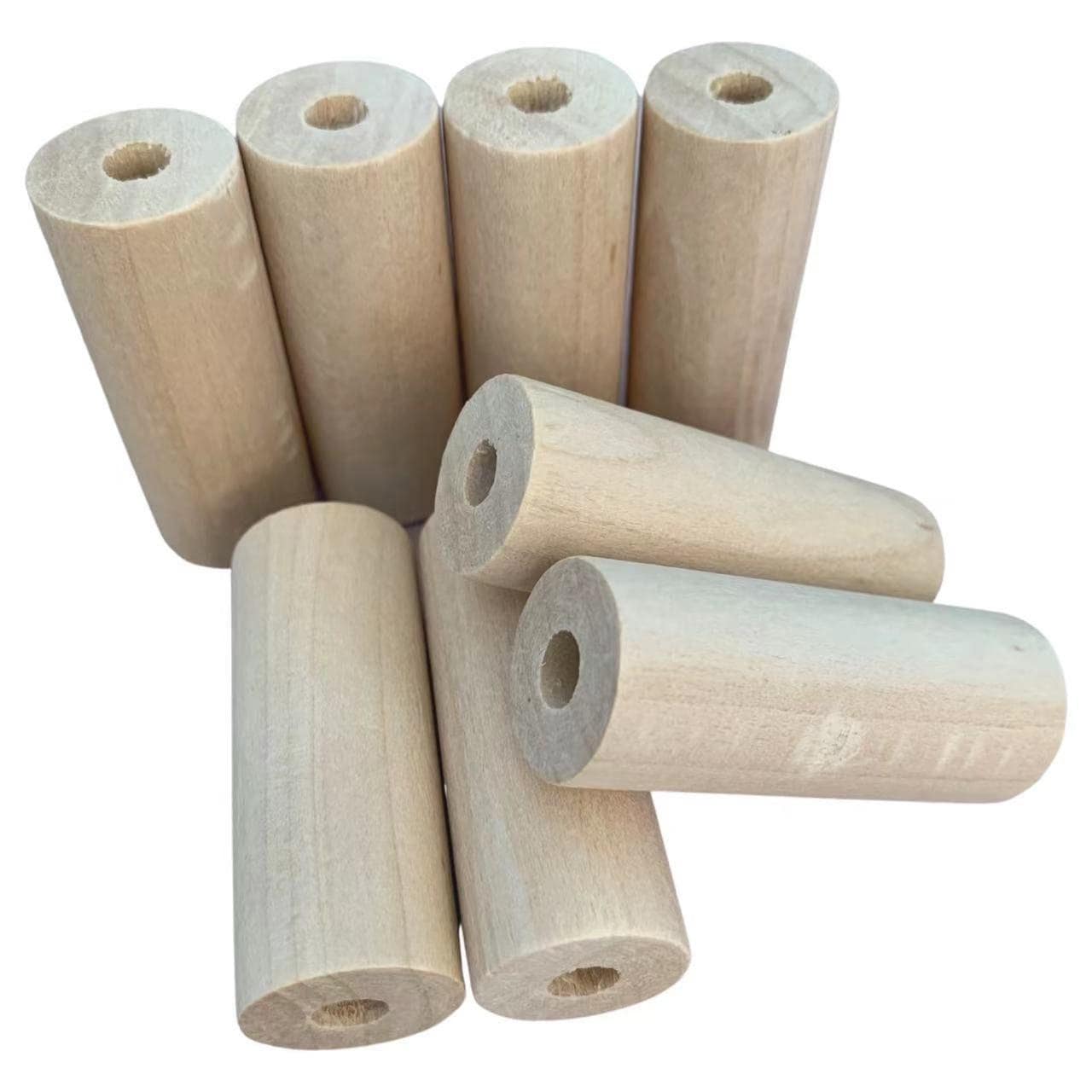 Lote de 50 cuentas de madera para colgar plantas de macramé con forma Lote de 50 cuentas de madera para colgar plantas de macramé con forma
