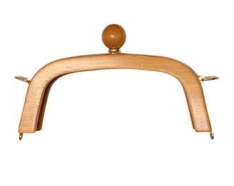 Beech wood magnetic snap bag handles: diy crafting supplies