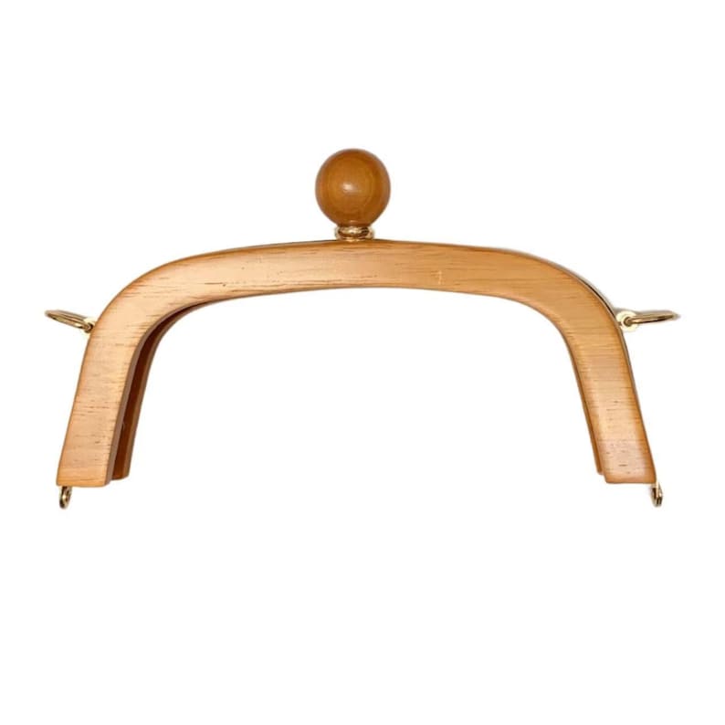 Beech wood magnetic snap bag handles: diy crafting supplies image 1