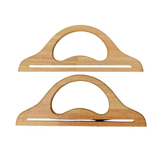 Bag Handles Large Pair of Wood / wooden D Shaped making bags Craft , Sewing BH10