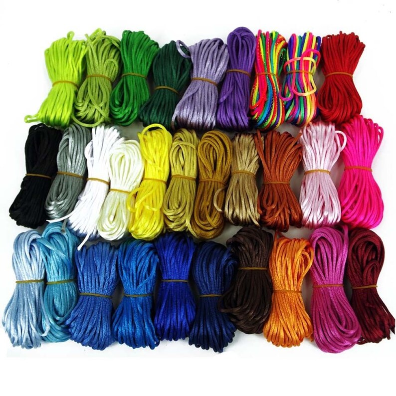 2mm Satin Rattail Cord Nylon Thread Jewellery Knotting Etsy UK