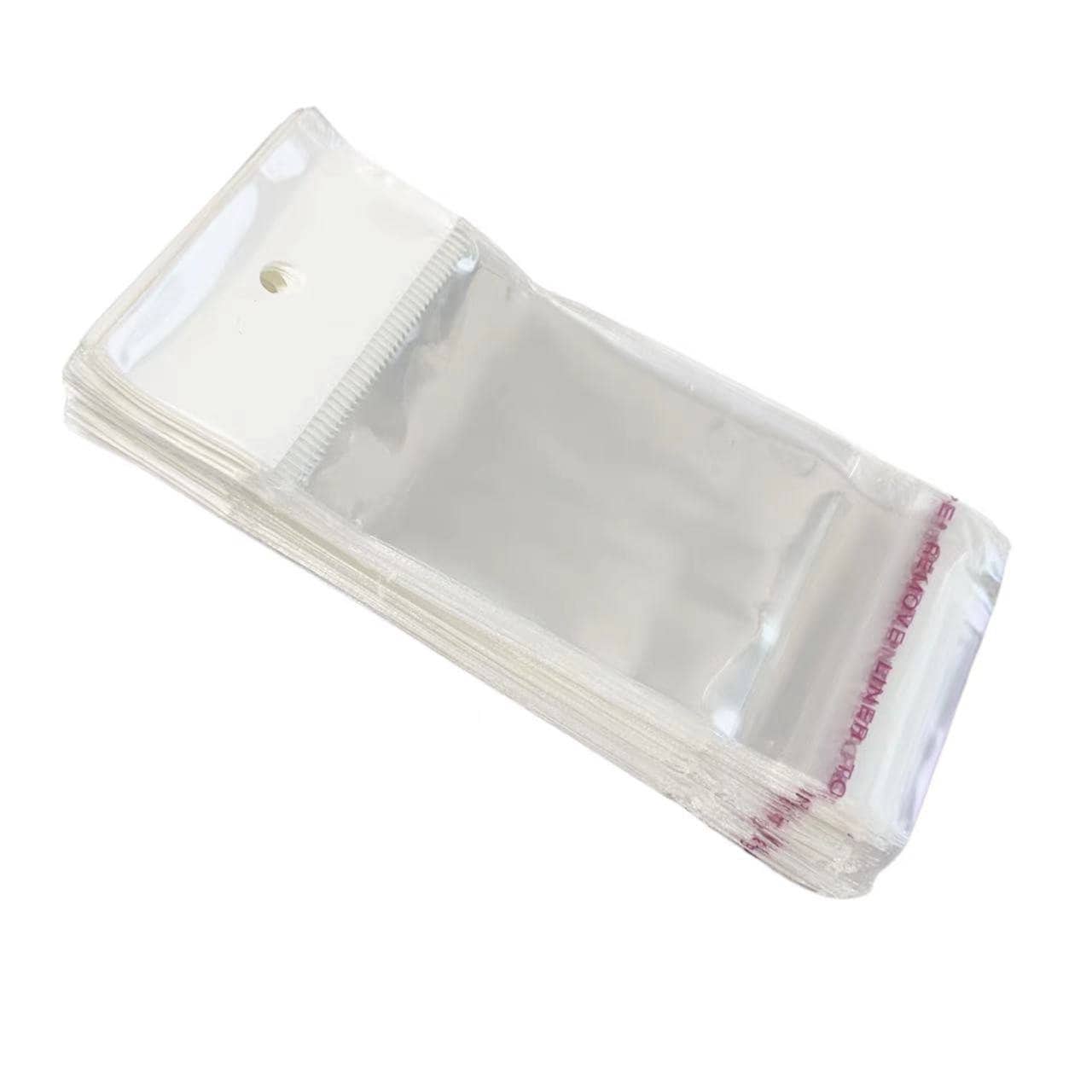 5pcs 6*8cm Small Clear Plastic Zipper Jewelry Packaging Bags For