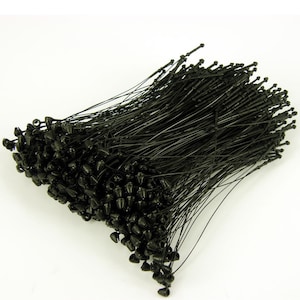 Barb Loop Ties Pins Black Loops Nylon 500 3&quot; Straight Tags STall Tag