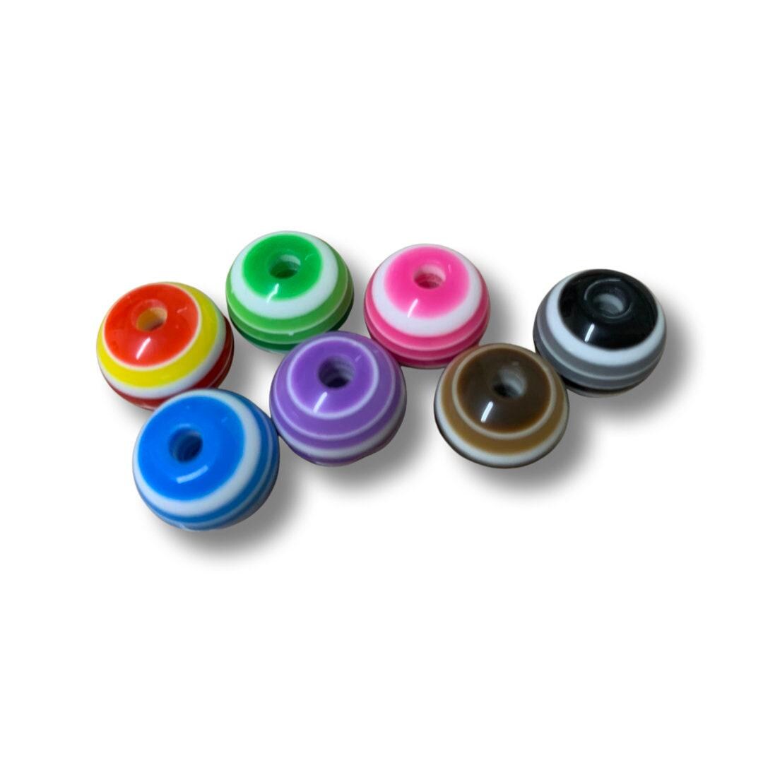 Pink Striped 10mm Rosary In Bronze - Oklahoma Rosaries - Foto 11