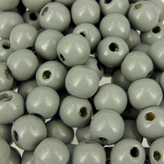 *500* SNOW WHITE Christmas Wooden wood 10mm round Craft Beads W79
