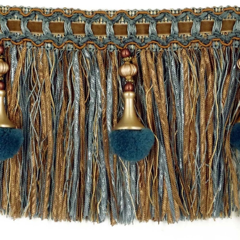 Luxury Exquisite Beaded Tassel Trim Fringe Braid Trimming Pom Etsy UK