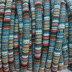 Pulseras de tela de tejido de algodón estilo bohemio para mujeres y  hombres, pulsera trenzada hecha a mano, patrón bordado, joyería étnica  bohemia