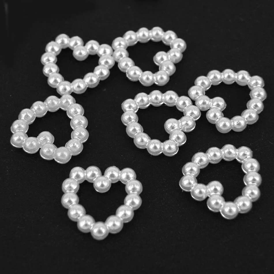 100pcs Love Heart Plastic Beads 8x8x5mm Hearts Shapes Spacer Bead Jewelry  Making 