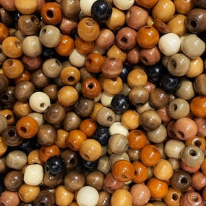 Natural Brown Wooden Crafting Beads: 12mm ( 50-1000 beads)