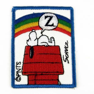 Snoopy peanuts sleeping iron sew on patch clothes dressmaking applique customised clothing