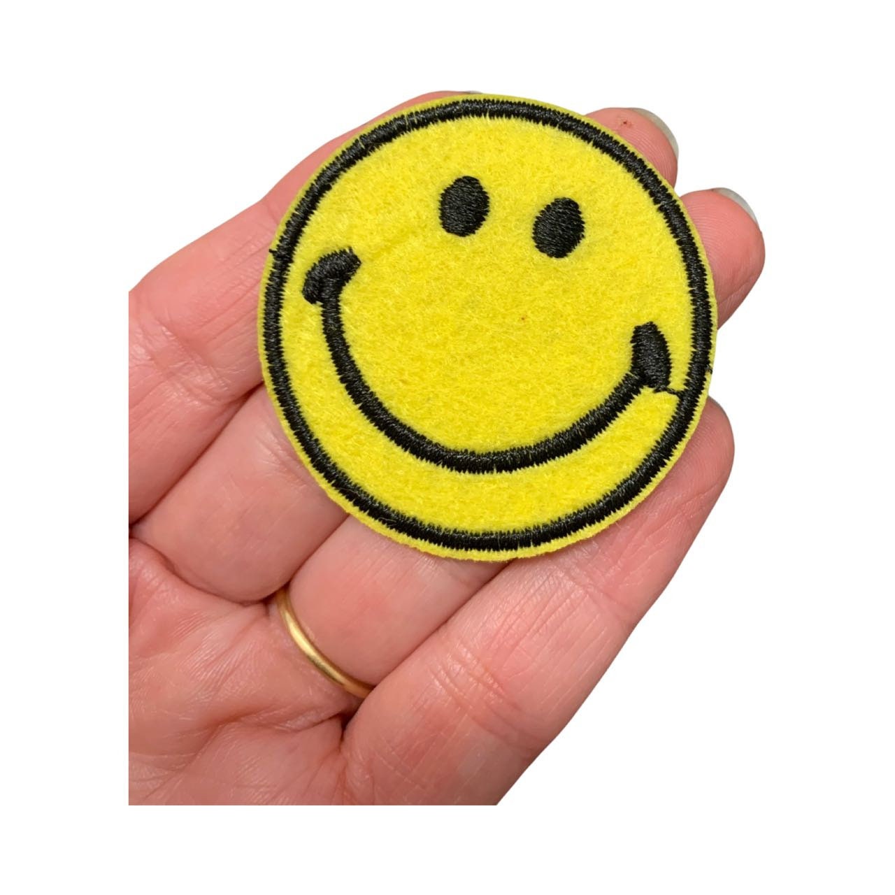 Süsser, Gelber Emoji Patch Aufnäher Bügelbild Applikation (Neu Und