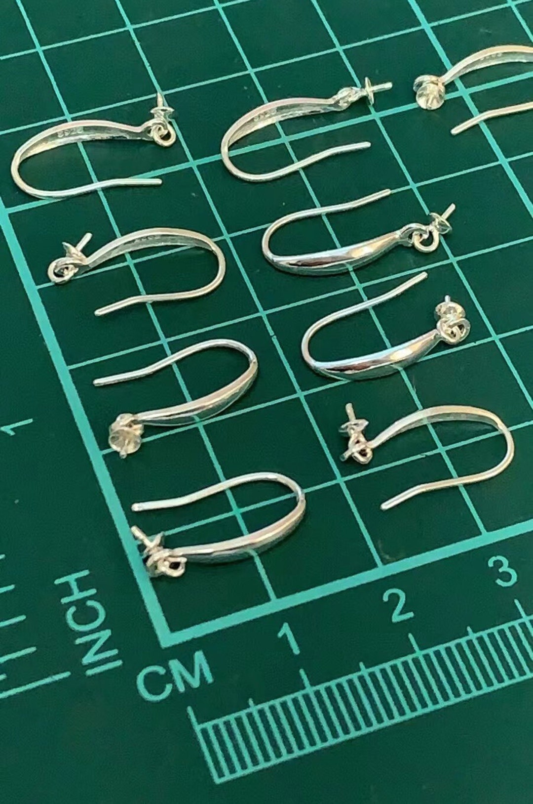 Solid Sterling Silver Earring Hook 925 Silver Earring Wire Findings 20mm  G30005 