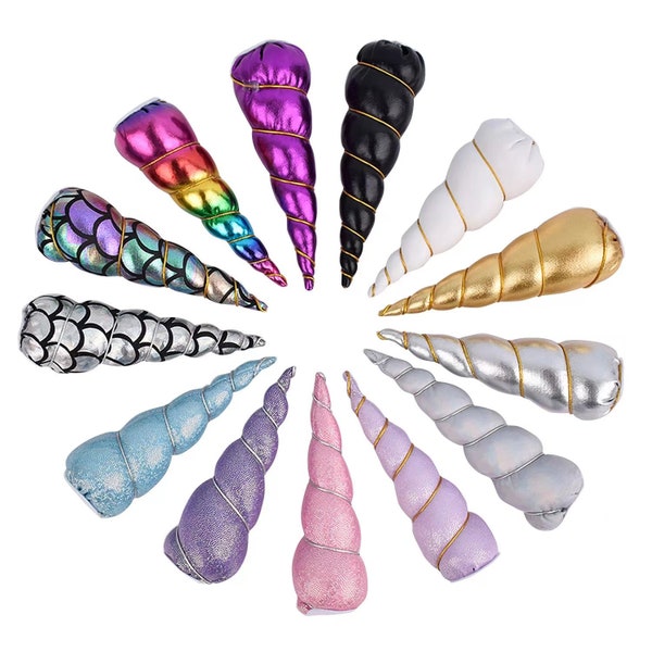 5" Metallic Unicorn Horn: Padded Costume Horn