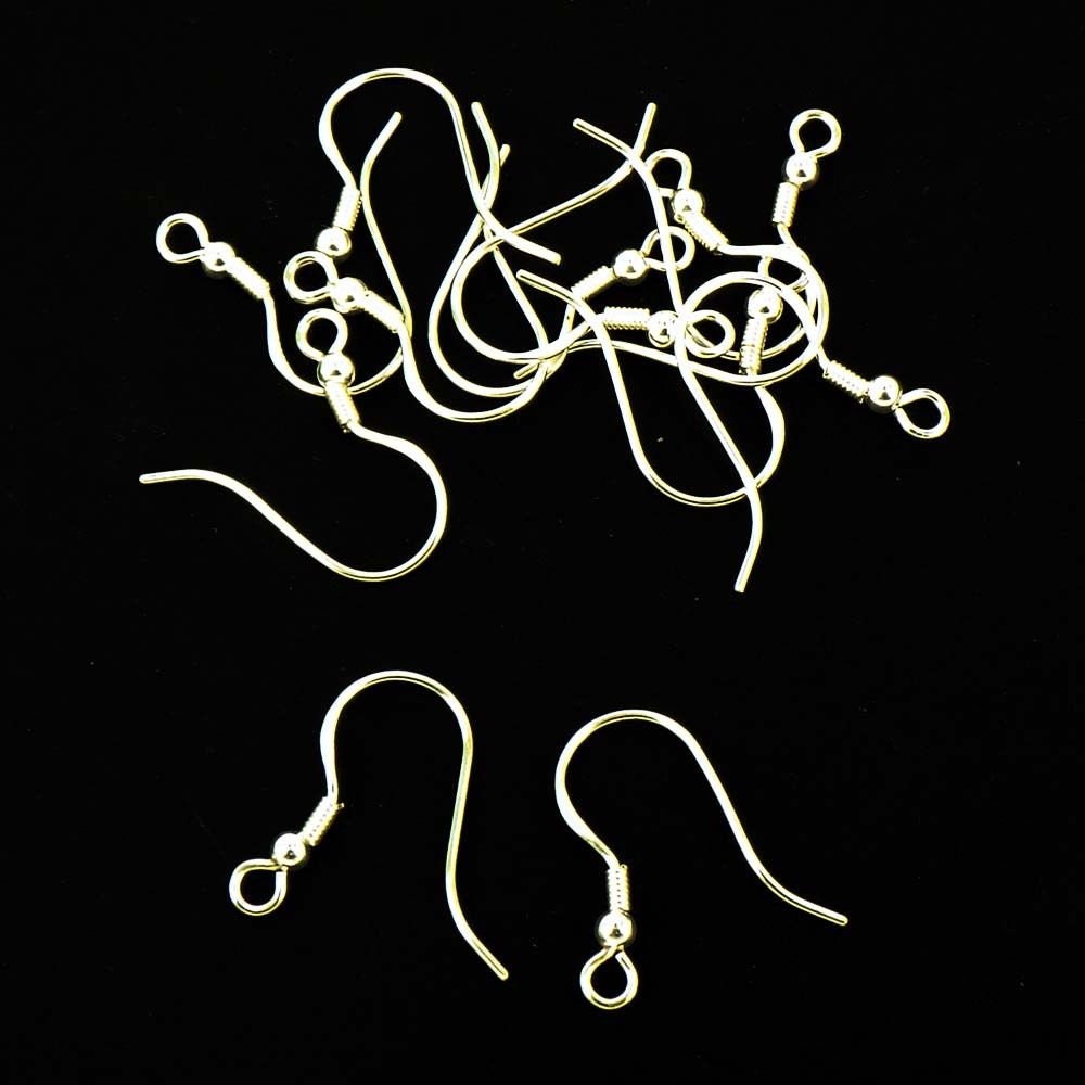 Genuine Real 925 Sterling Silver, Fish Hook Style Findings, Earring Wires,  Earring Making, 10 Pairs SE95 -  Canada
