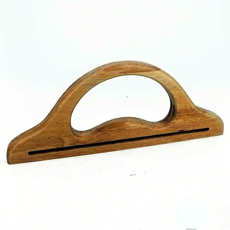 wooden D Shaped making bags Craft Bag Handles Large Pair of Wood Sewing BH10