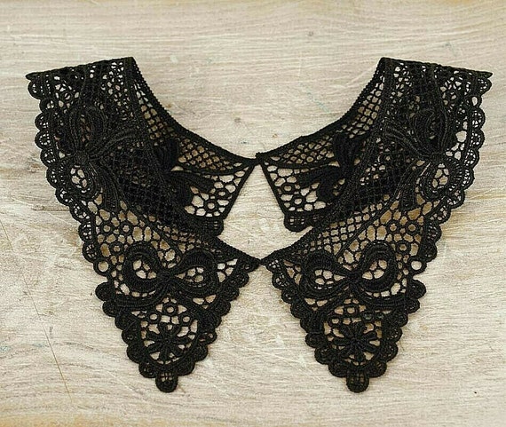 Col Ancien Dentelle Guipure Coton – Début 1900 – Pour Costume Théâtre Ou Collection