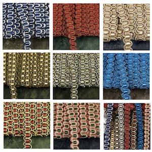 Silky Gimp Braid Trim: 11mm Wide, Upholstery Border, Sold by the Metre