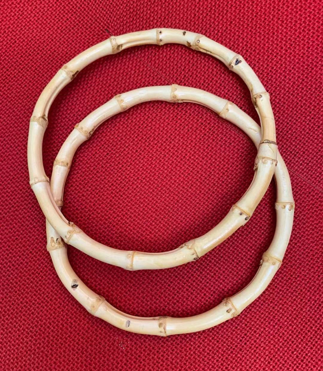 Bamboo Bag Handles Round Bag Making Natural Standard Real Etsy UK