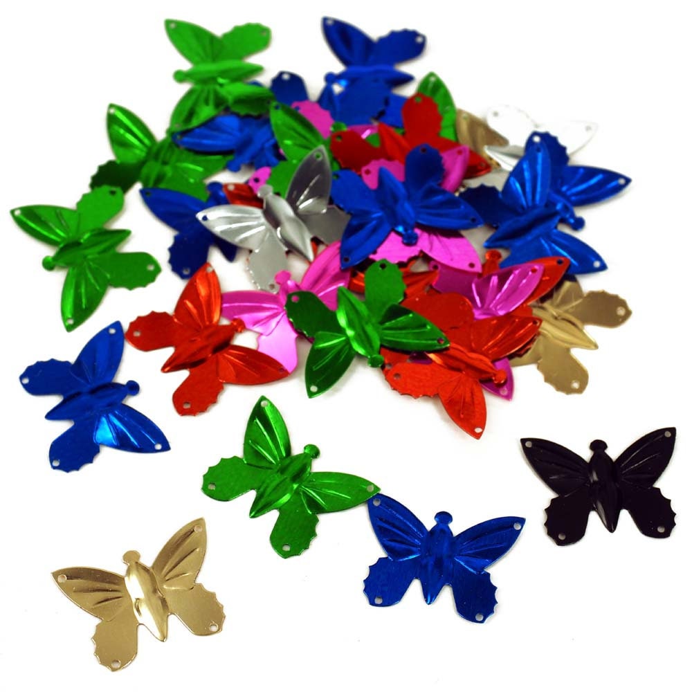 Sequin Butterfly,Sewing, cards , Craft , Mixed 25 pcs pack SQ4