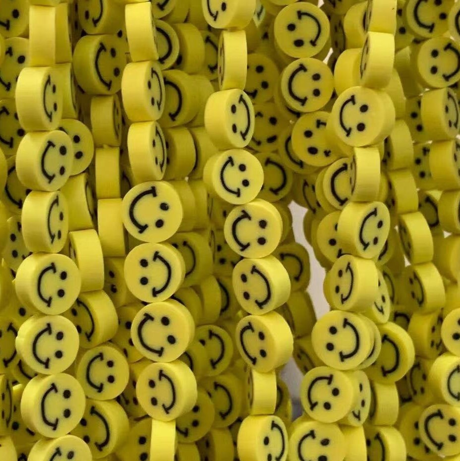 Emoji Smile Face, Beads ,emoji, Clay Polymer , Lightweight