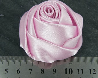 Baby Pink Satin Roses: Hand-Sewn Wedding Bouquet Decorations 20 roses