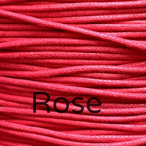 Cordon pour bijoux en coton ciré 2 mm, string, string pour collier, cordon pour collier x 10 m de longueur fourni, nouvelles couleurs ravissantes Rose