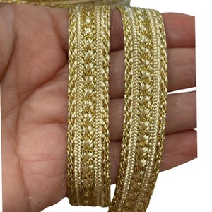 Gimp Braid Beautiful Gold, Braid Trim Upholstery 17mm Wide Sold by Metre, Up cycle crafting, restoration, G2