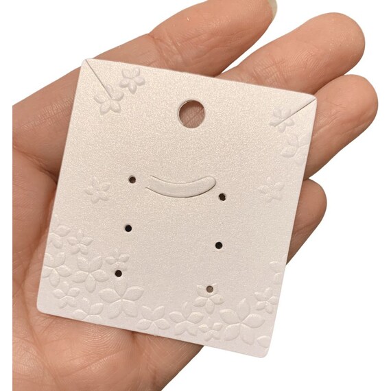 Embossed Jewelry Display Cards: Necklace Earring Holder