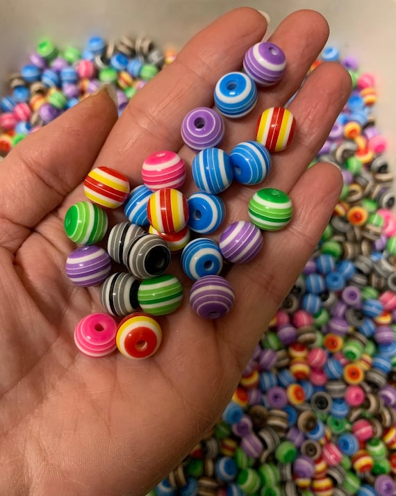 Perles En Plastique Colorées Assorties - Pour Bricolage Et Activités Enfants