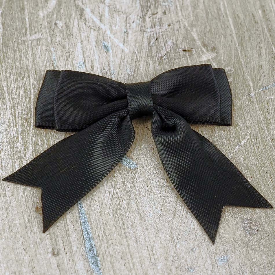 Bows, Pack of 10, Small Ready Made 2, Satin Ribbon Double Bows - 30 Colours