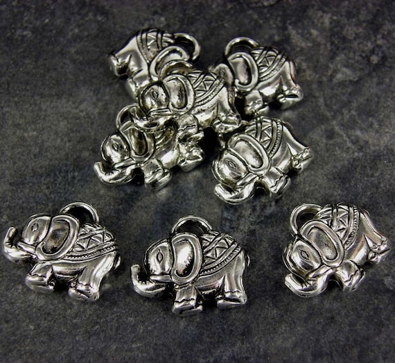 20 x CCB Plastic Jewellery Making MUM /& BABY ELEPHANT Pendant Charms NP35