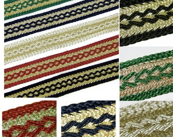 Upholstery Trim, Gimp Braid , 22mm Wide Sold by the Metre , Many Colours G1