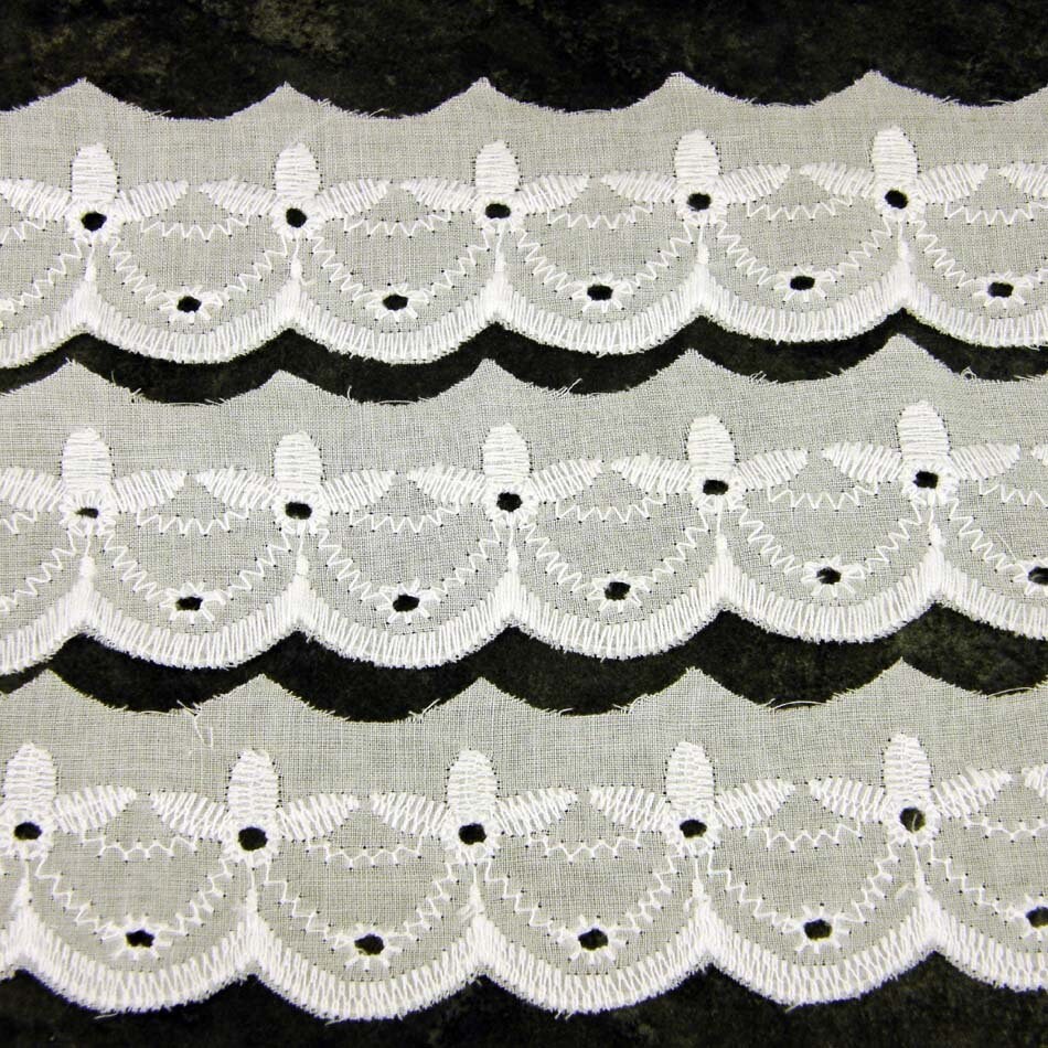 gathered cotton lace