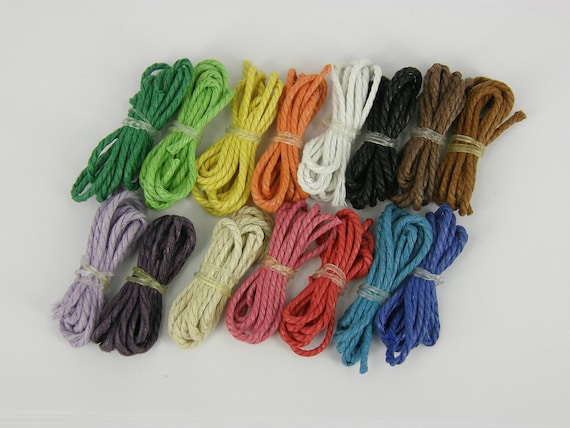 ET11 3m of Cotton Rope Beige Cloth Ethnic Cord 6mm Jewellery Thread Thong