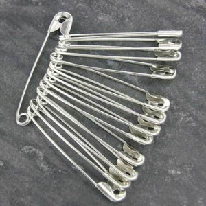 50mm Safety Pins Brooch Pins Tag Pins Strong Heavy Duty Large