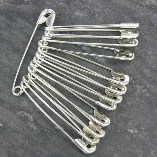 Milward 2118105 Baby Pins, 4 Pieces, Nappy Pins, Safety Pins 