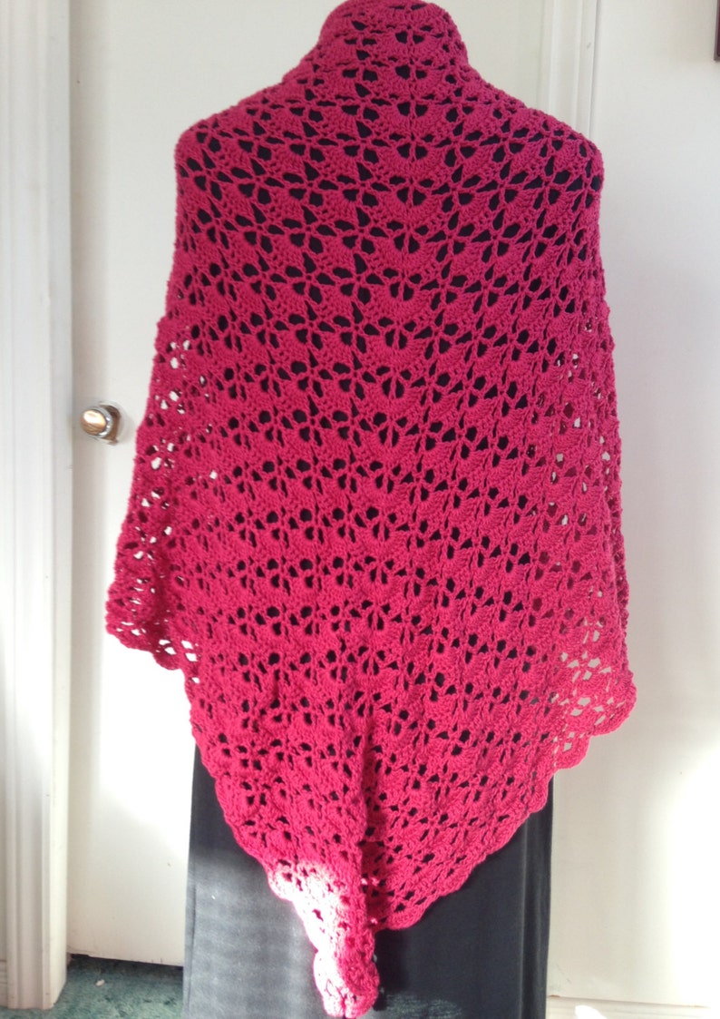 Gerbera Pink Shawl in South Bay Stitch Creates Butterflies - Etsy