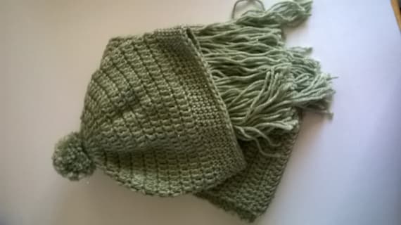bobble hat and scarf set