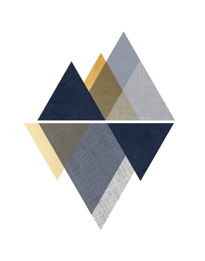 Geometric Art Prints Set of 3 Prints Printable Wall Art Etsy