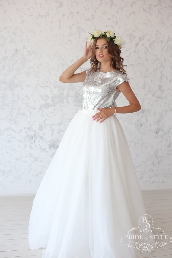 silver tops for wedding