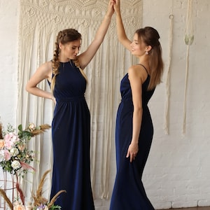 Blue Glitter Lurex Formal Dress: Royal Evening Gown