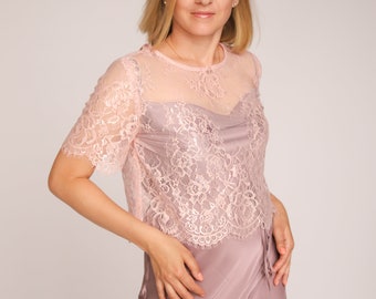 Blush bloemenkant bruilofttop: bruids cape-sjaal