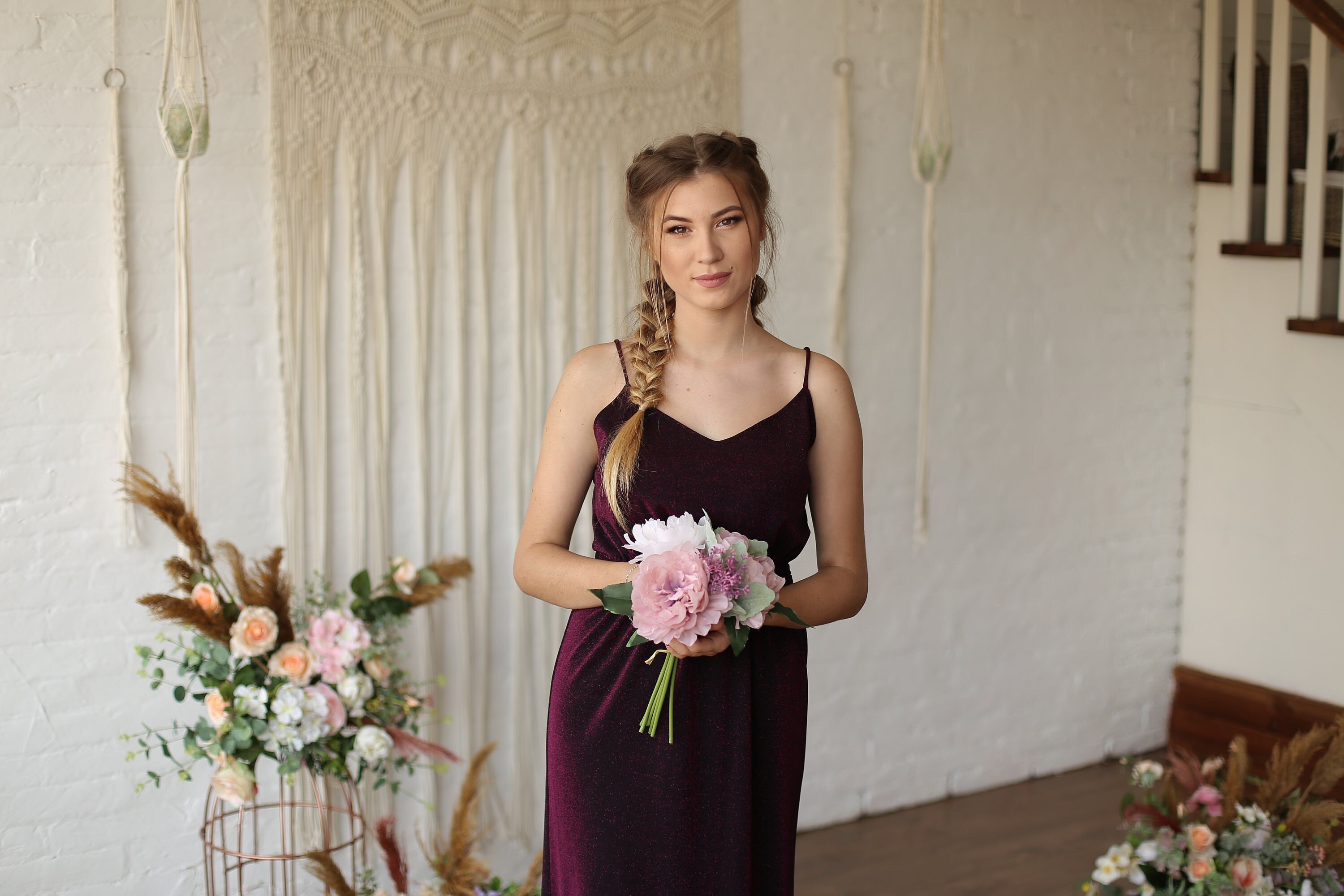 marsala bridesmaid dresses long Mermaid Satin Strapless Long Burgundy Bridesmaid Dress with Slit US2 / Custom Color