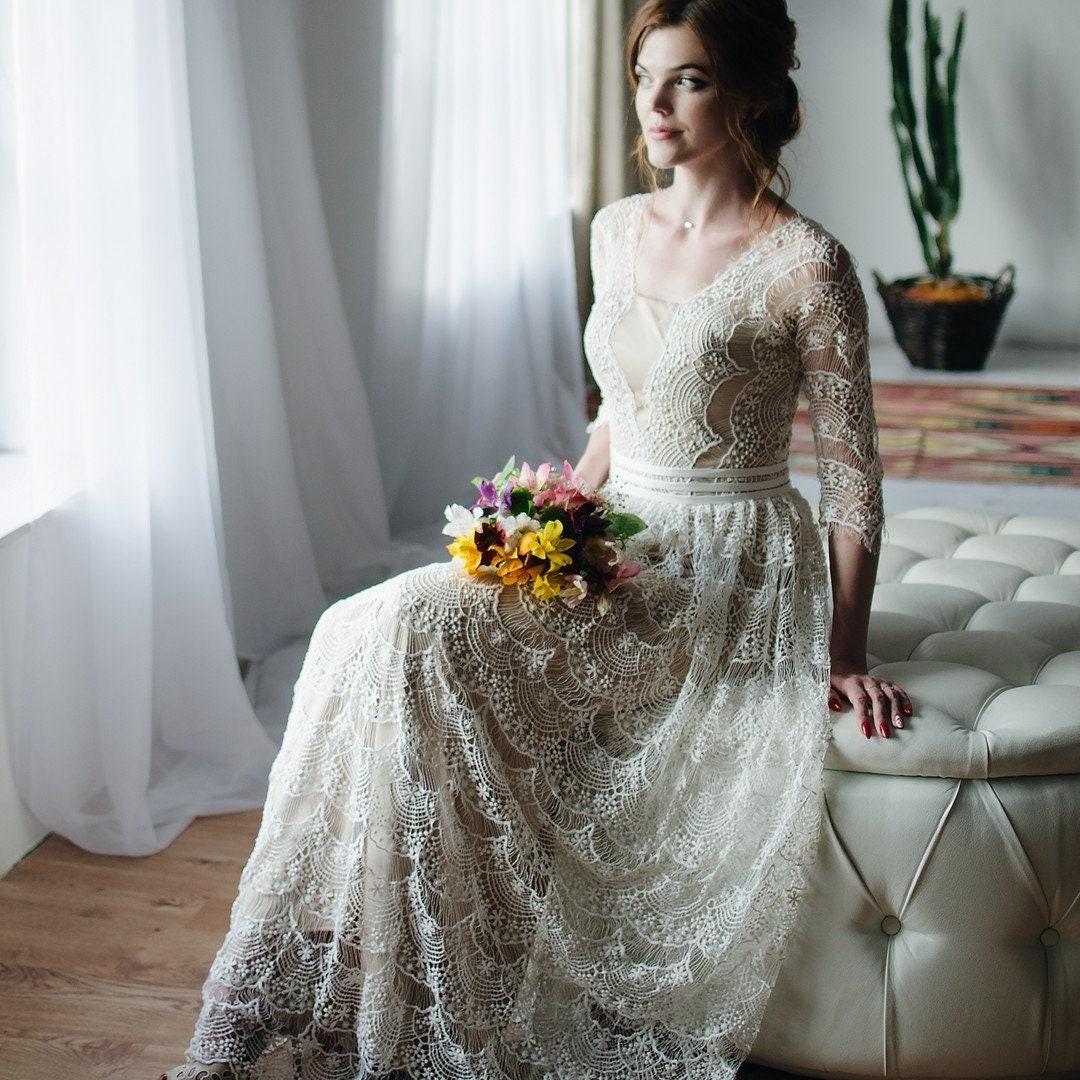 Vintage Wedding Dress Boho Wedding ...