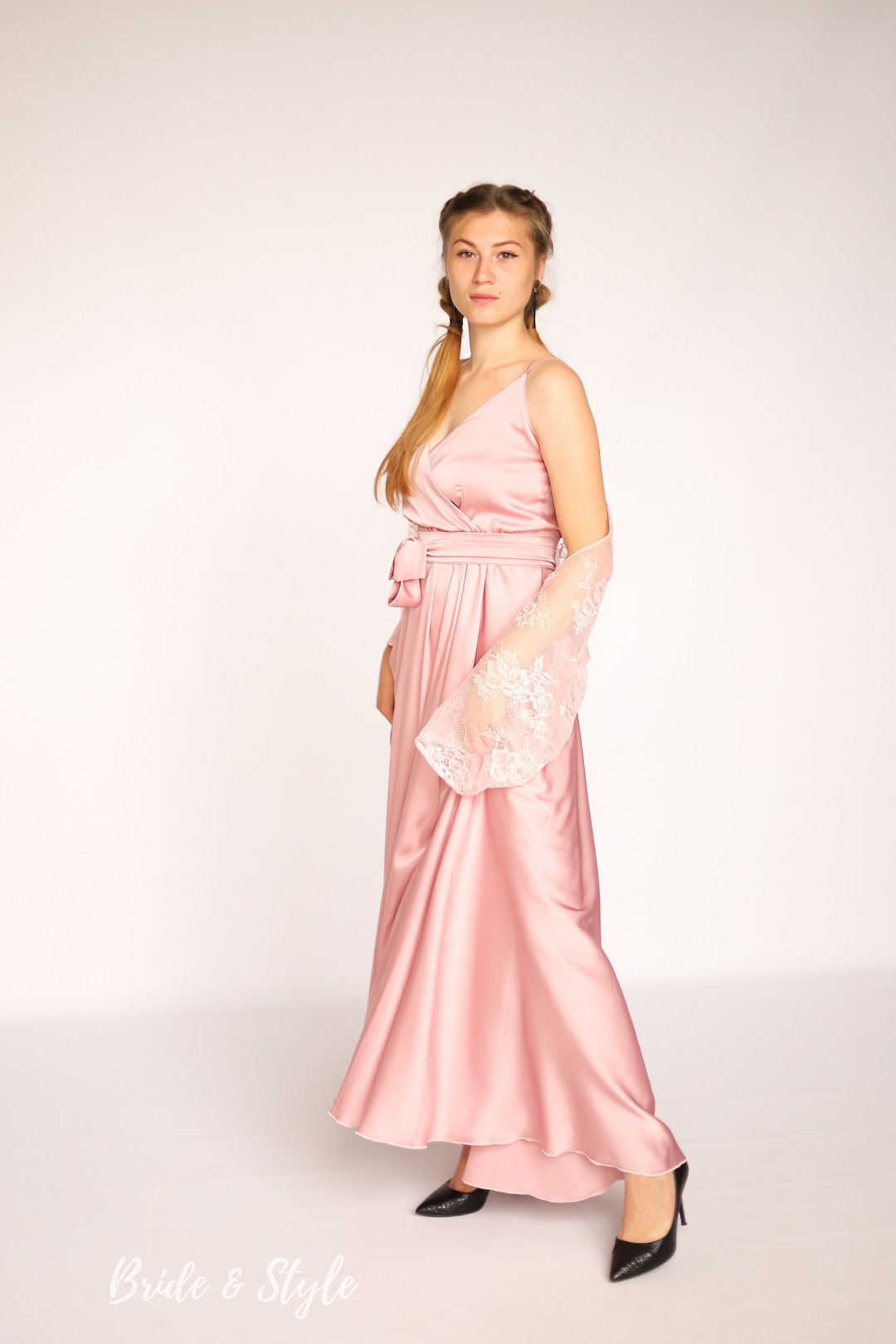 Umara Blush Silk Dress