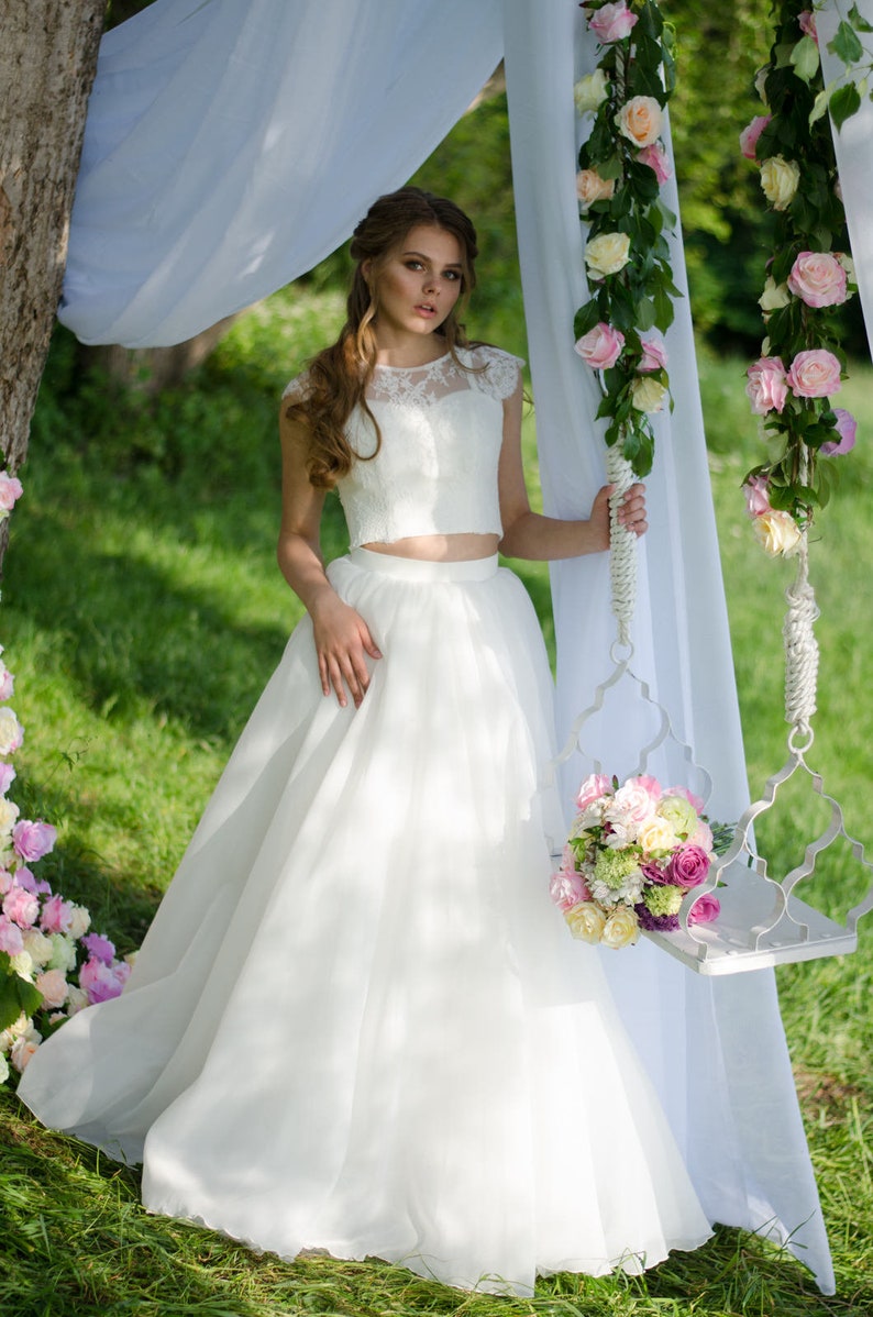 Crop Top And Skirt Wedding Dress Carley Connellan