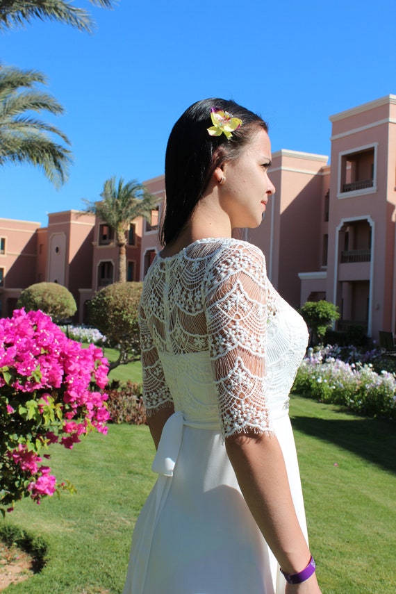 Maternity Wedding Dress Simple Chiffon Wedding Dress Beach Etsy
